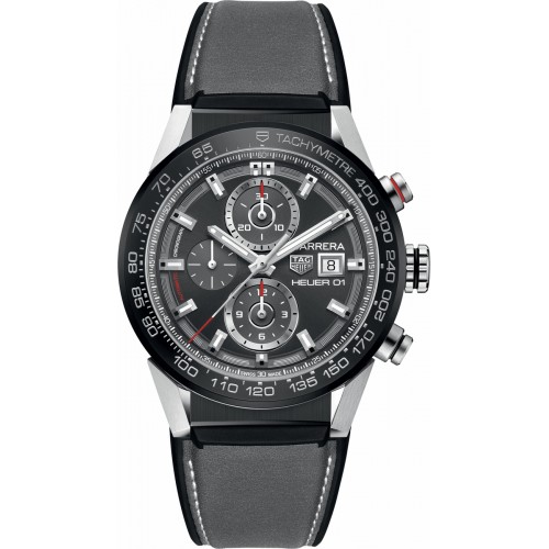 Tag Heuer Carrera Calibre Heuer 01 Grey Dial Men's Watch CAR201W-FT6095